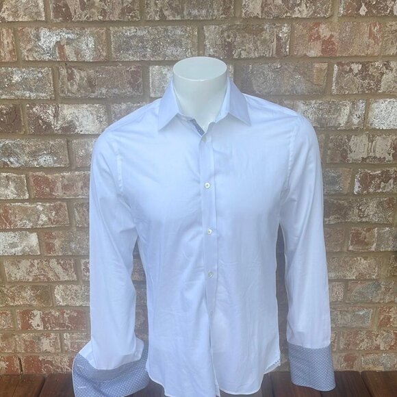 Ted Baker Archive Stretch French Cuff Classic fit Long Sleeve Shirt Size 15 - Picture 1 of 6